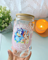Bluey The Dog 16oz Glass Cup