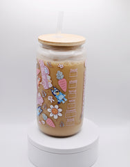 Bluey The Dog 16oz Glass Cup