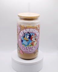 Bluey The Dog 16oz Glass Cup