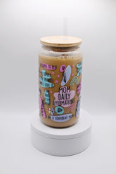 Mom Daily Affirmations 16oz Libbey Glass Can