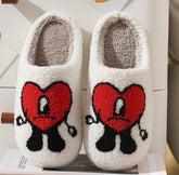 Bad Bunny Heart Slippers Fluffy