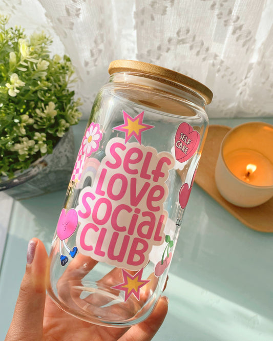 Self Love Club |16 oz Libbey Can Glass